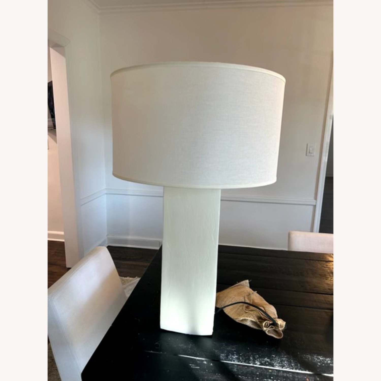 Restoration Hardware Sarezzo Stone Square Table Lamp - image-1