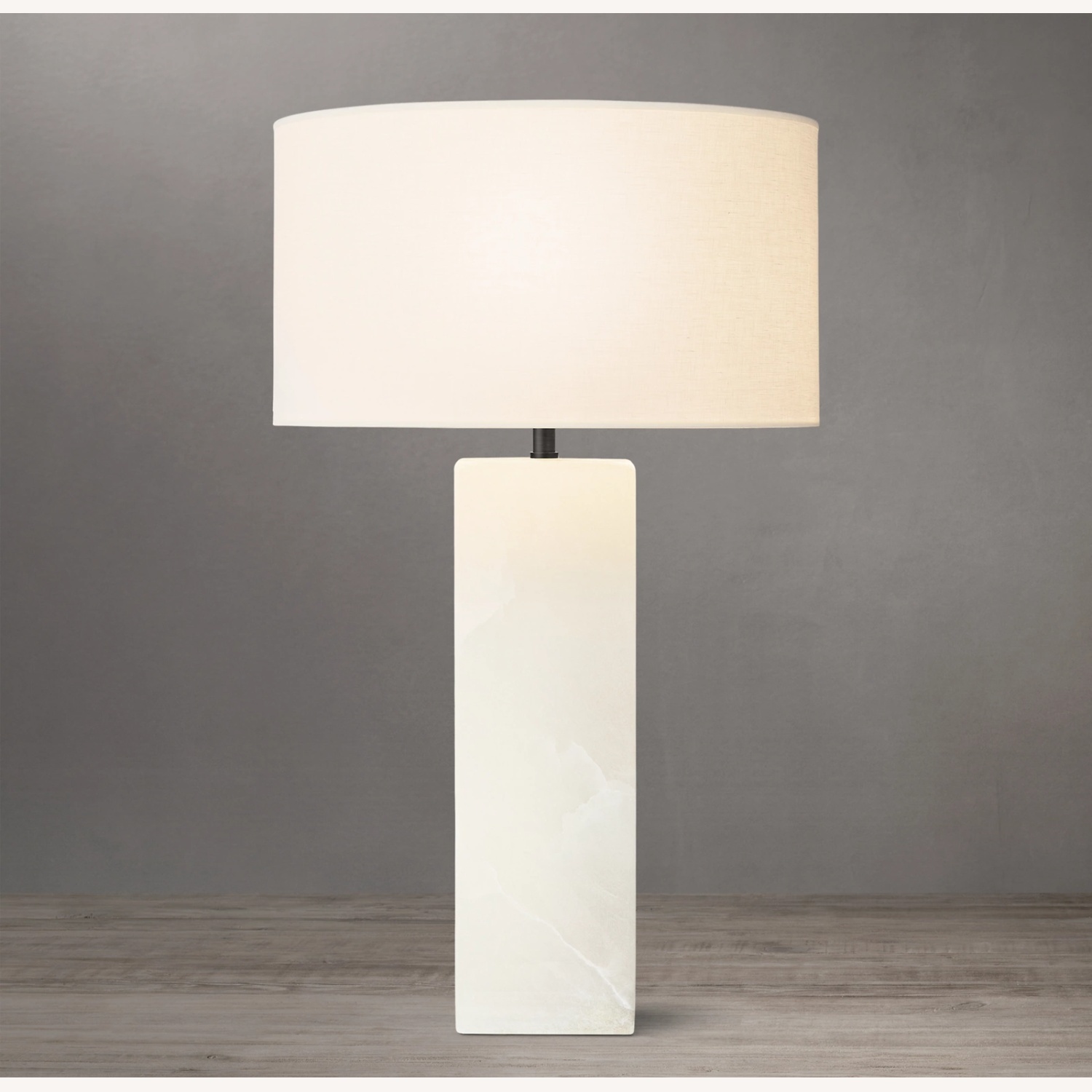 Restoration Hardware Sarezzo Stone Square Table Lamp - image-4