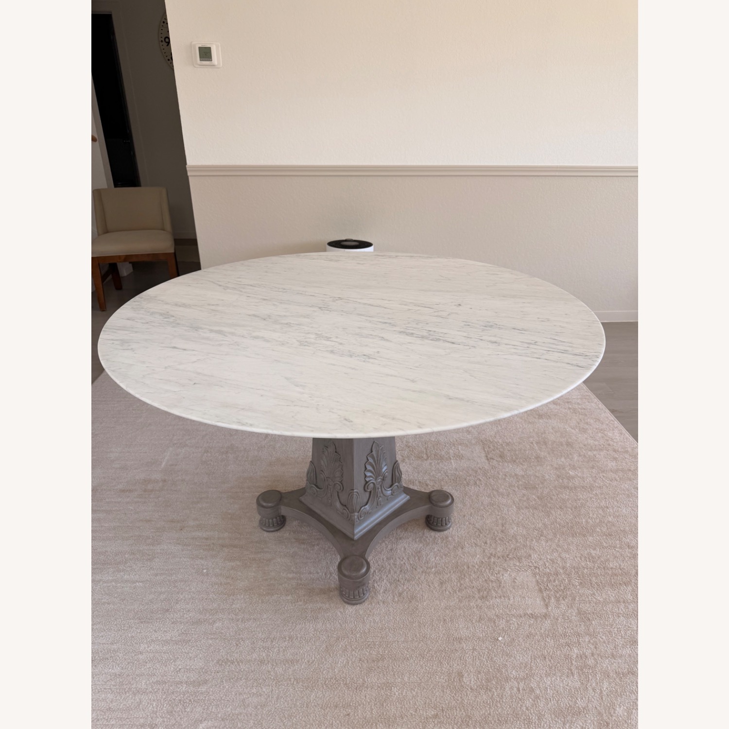 Restoration Hardware Light Gray Dining Table - image-3