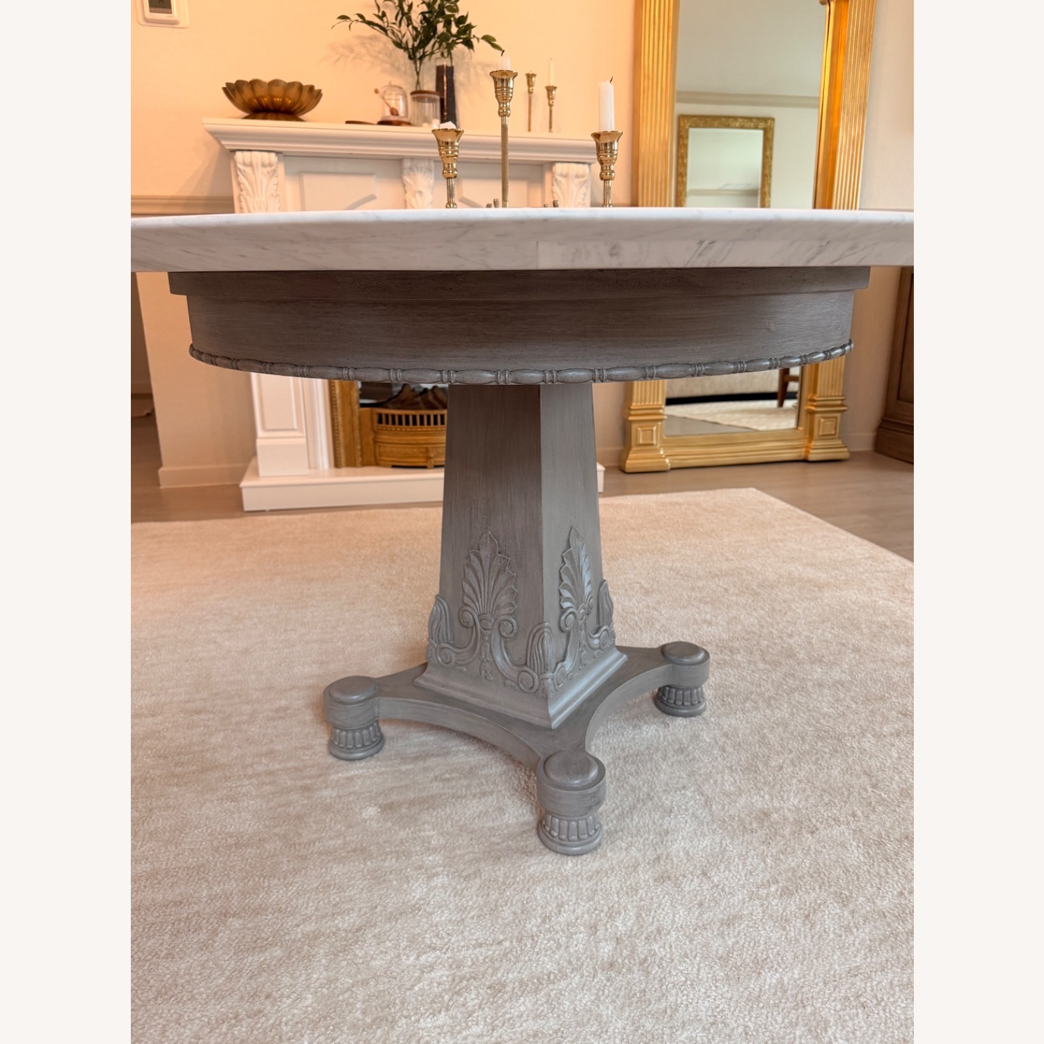 Restoration Hardware Light Gray Dining Table - image-4