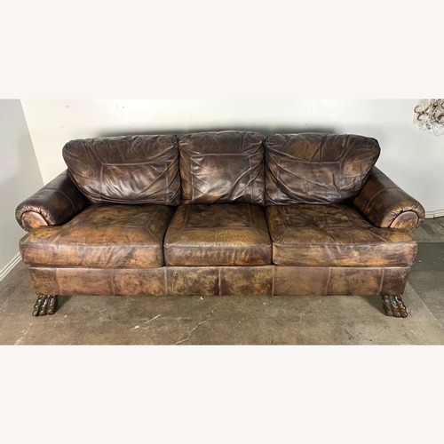Used Vintage/Antique Dark Brown 3+ Seater Sofa for sale on AptDeco
