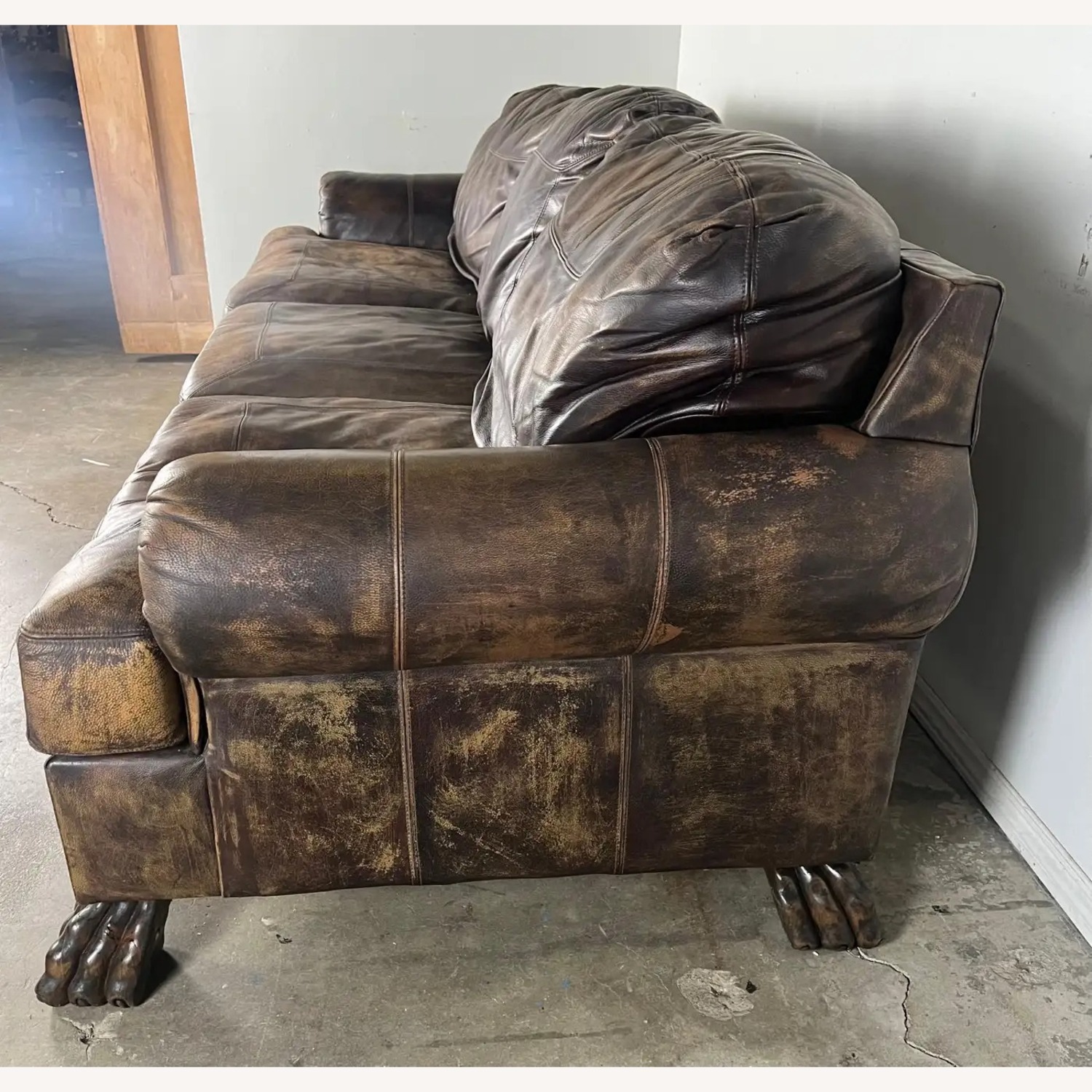 Vintage/Antique Dark Brown 3+ Seater Sofa - image-2