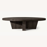 Restoration Hardware Andora 48" Black Wood Coffee Table