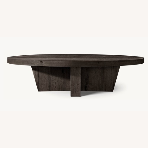 Used Restoration Hardware Andora 48" Black Wood Coffee Table for sale on AptDeco