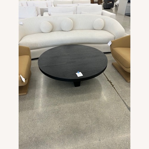 Used Restoration Hardware Andora 48" Black Wood Coffee Table for sale on AptDeco