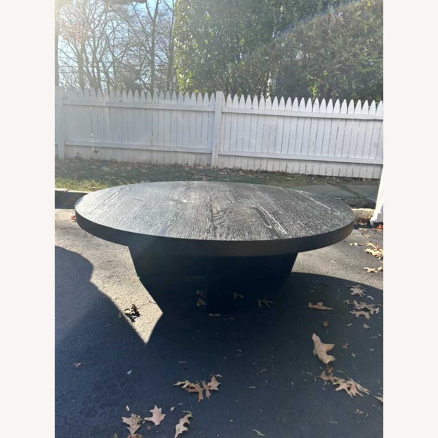 Restoration Hardware Andora 48" Black Wood Coffee Table - image-2