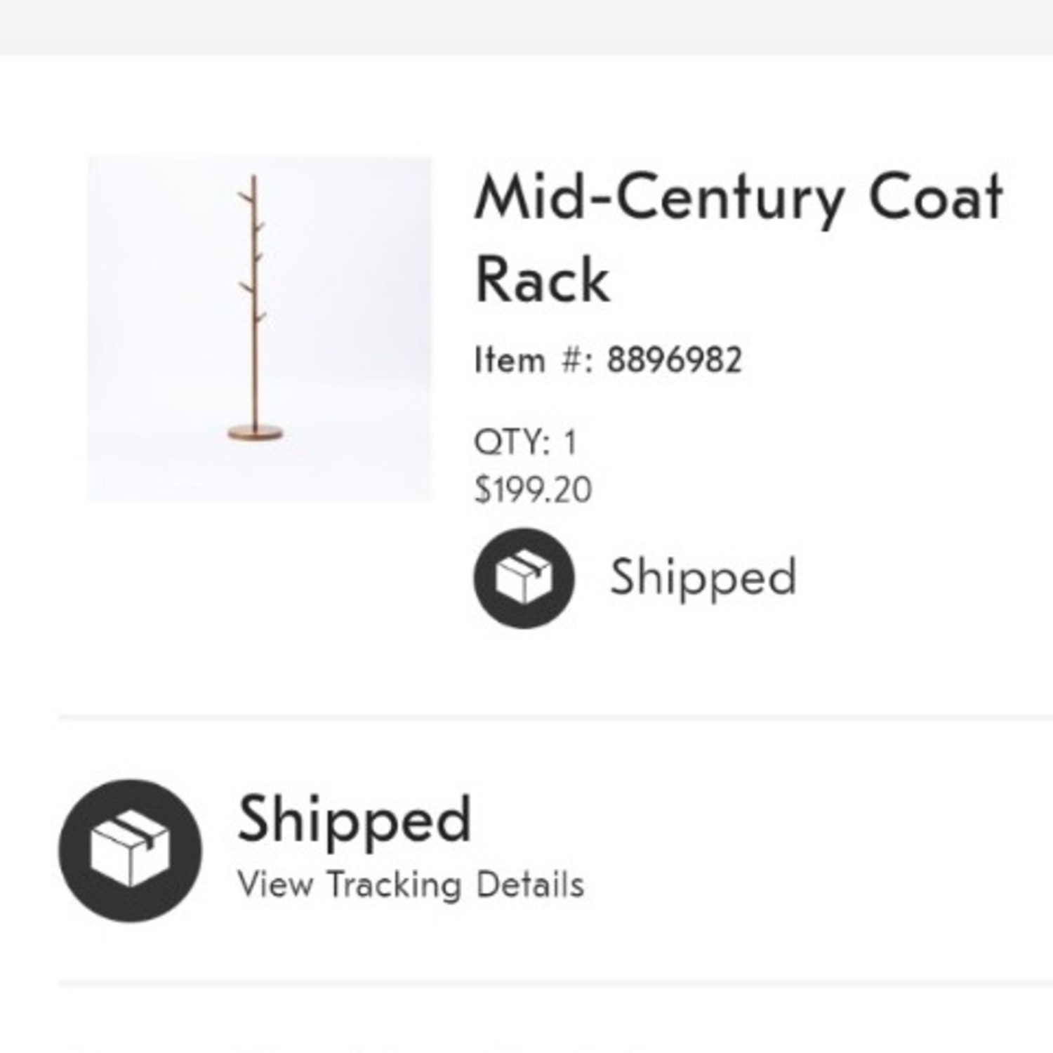 West Elm Mid Century Coat Rack in Acorn  - image-4