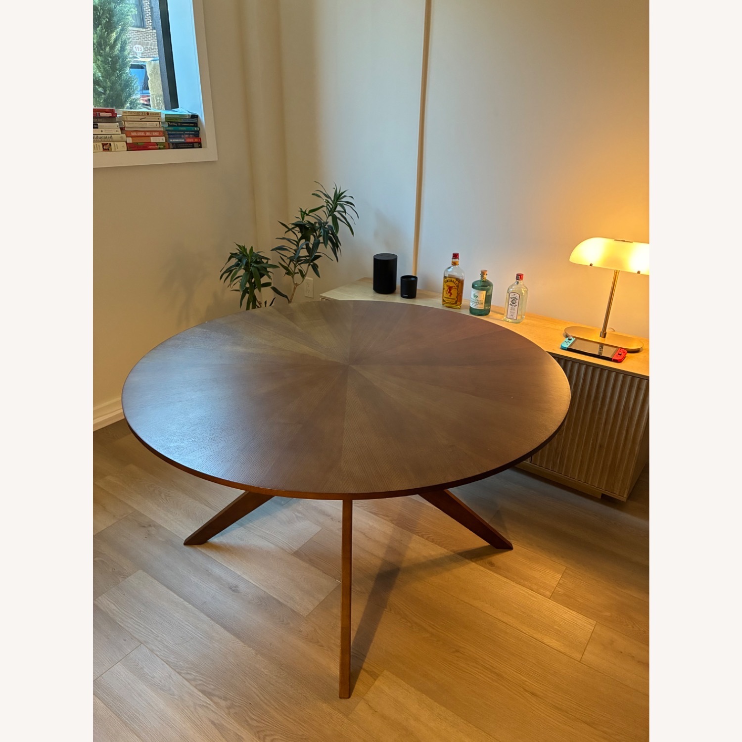 Article 54" Round Brown Dining Table - image-1
