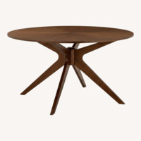 Article 54" Round Brown Dining Table