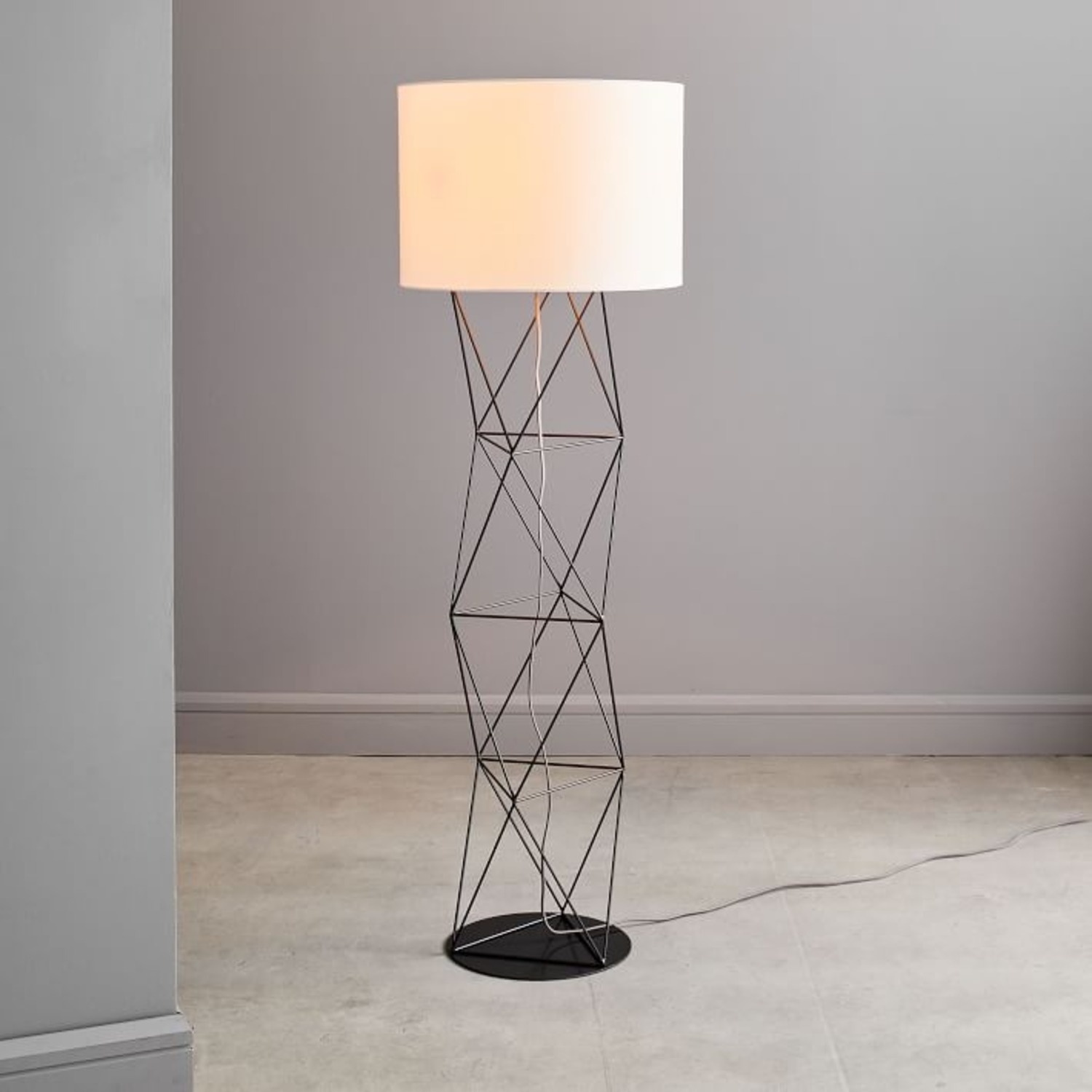 West Elm Amigo Modern Black Metal Floor Lamp - image-5