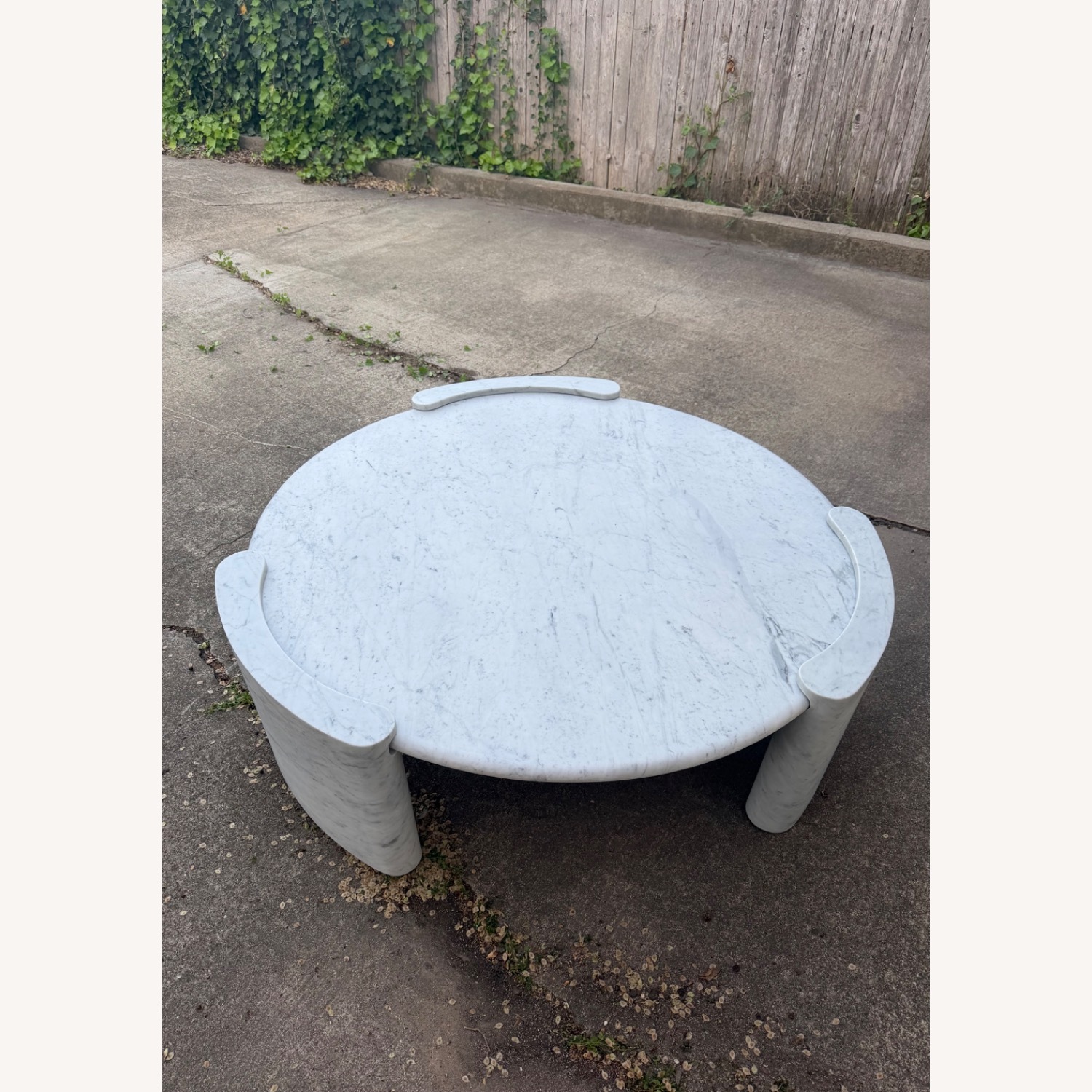 Restoration Hardware Marble Round Coffee Table  - image-7