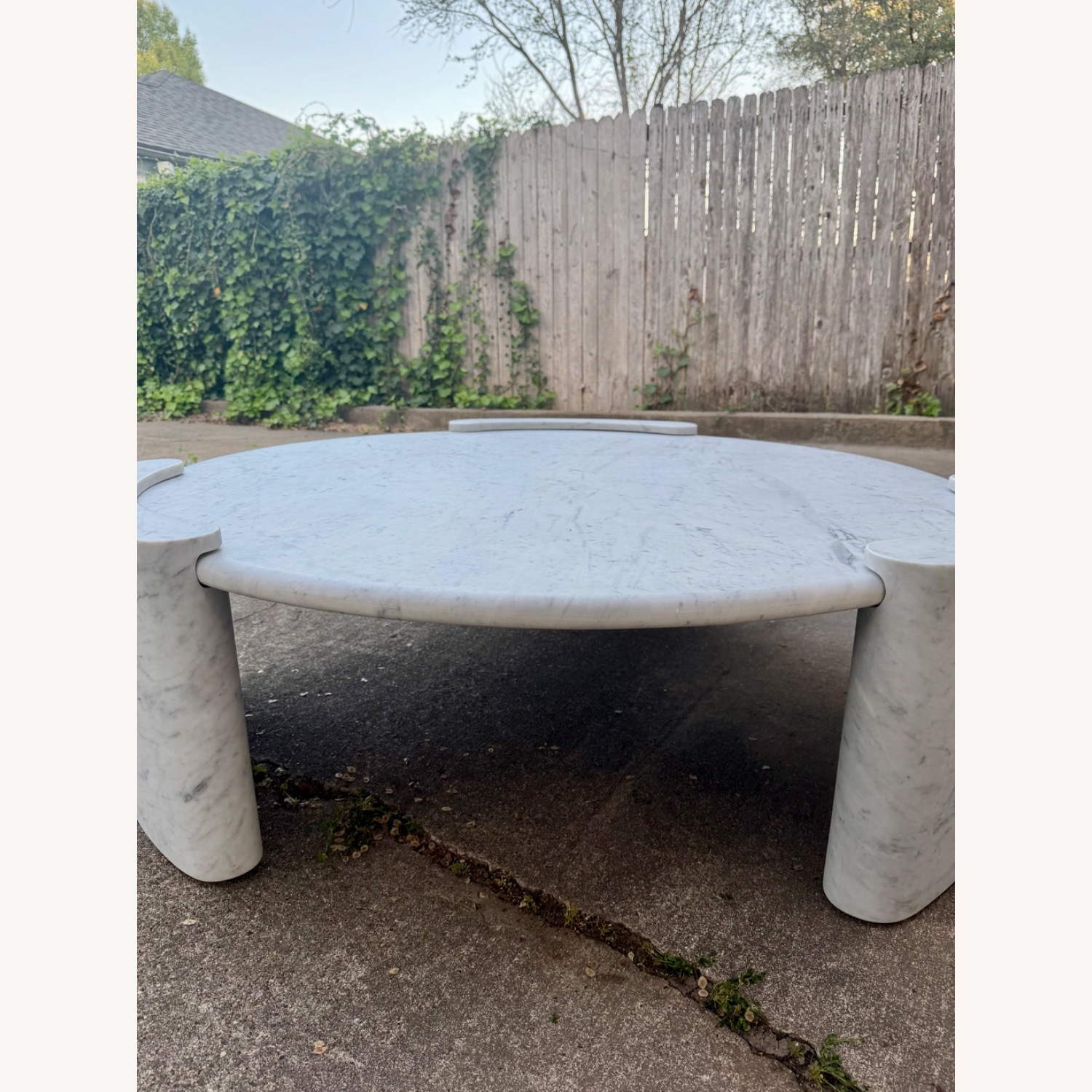 Restoration Hardware Marble Round Coffee Table  - image-5