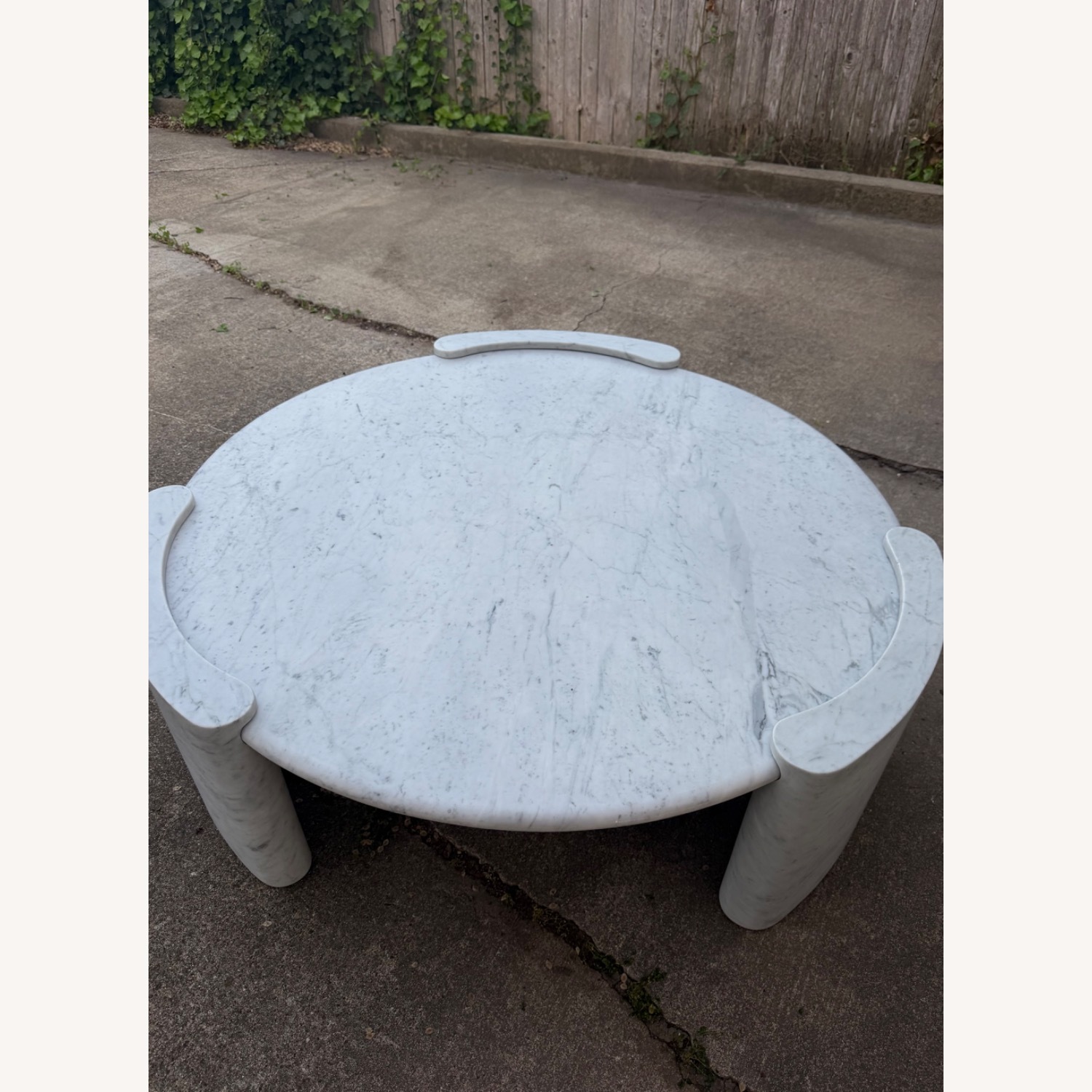Restoration Hardware Marble Round Coffee Table  - image-8