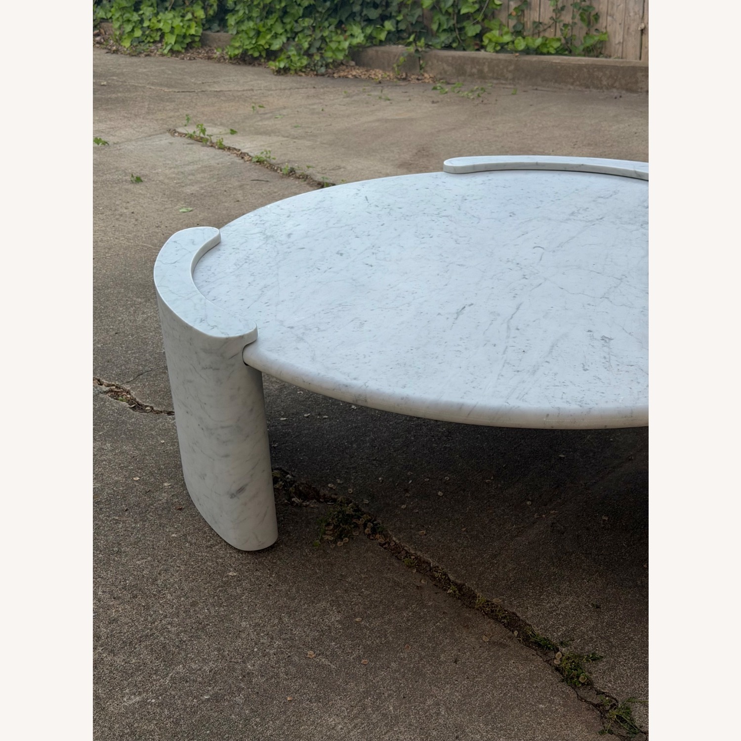 Restoration Hardware Marble Round Coffee Table  - image-2