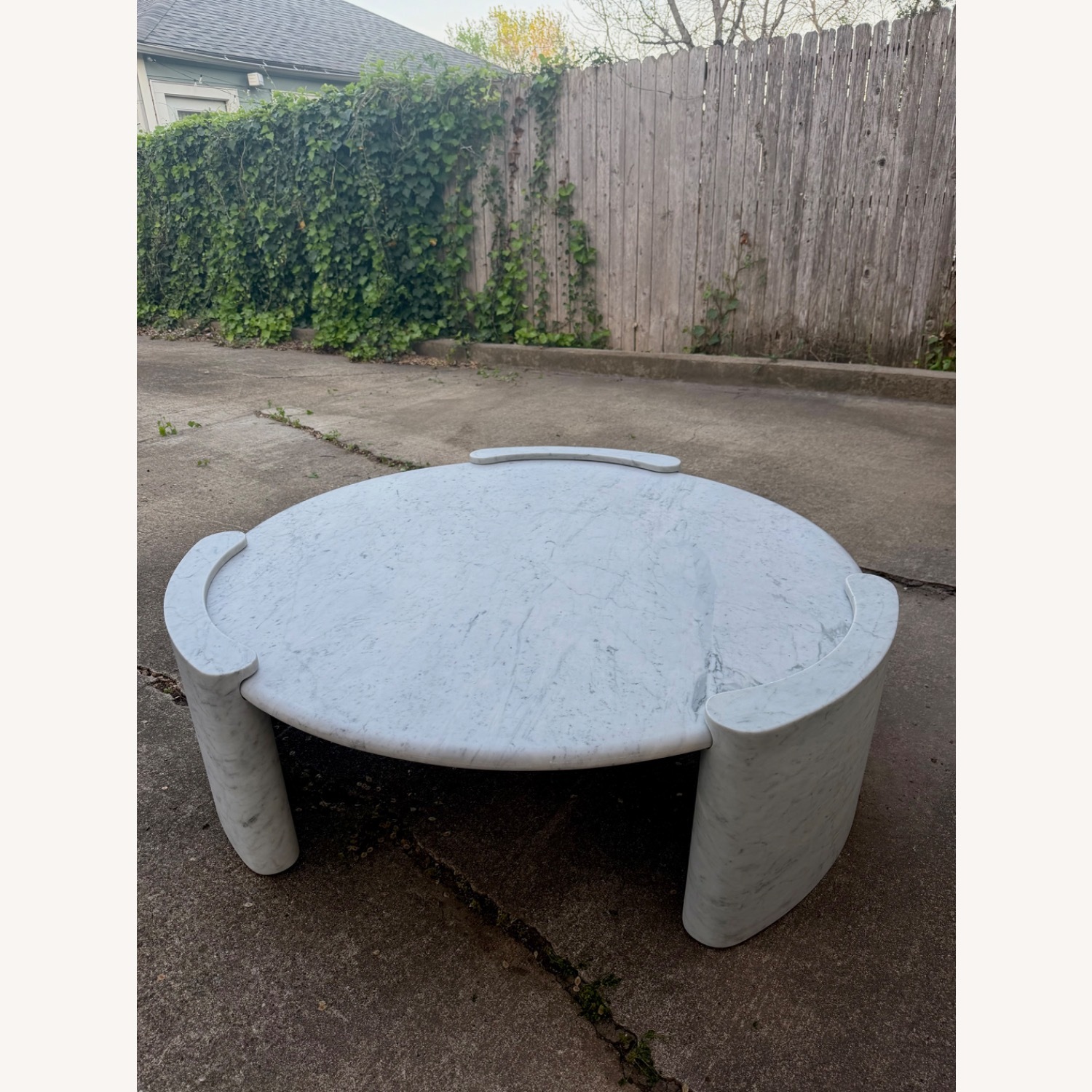 Restoration Hardware Marble Round Coffee Table  - image-9