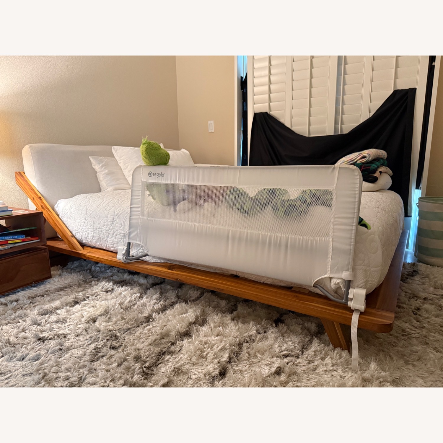 CB2 Drommen Dark Brown Wood Queen Bed - image-3