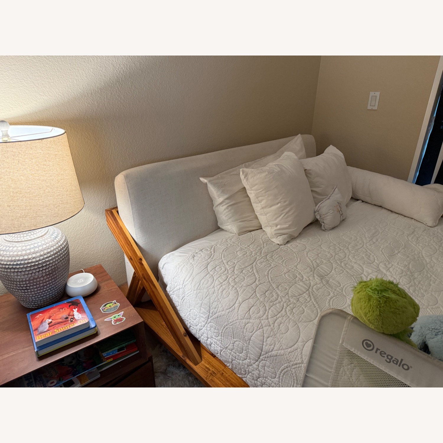 CB2 Drommen Dark Brown Wood Queen Bed - image-4