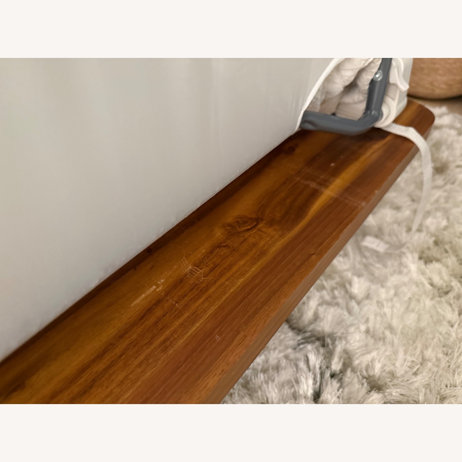 CB2 Drommen Dark Brown Wood Queen Bed - image-6