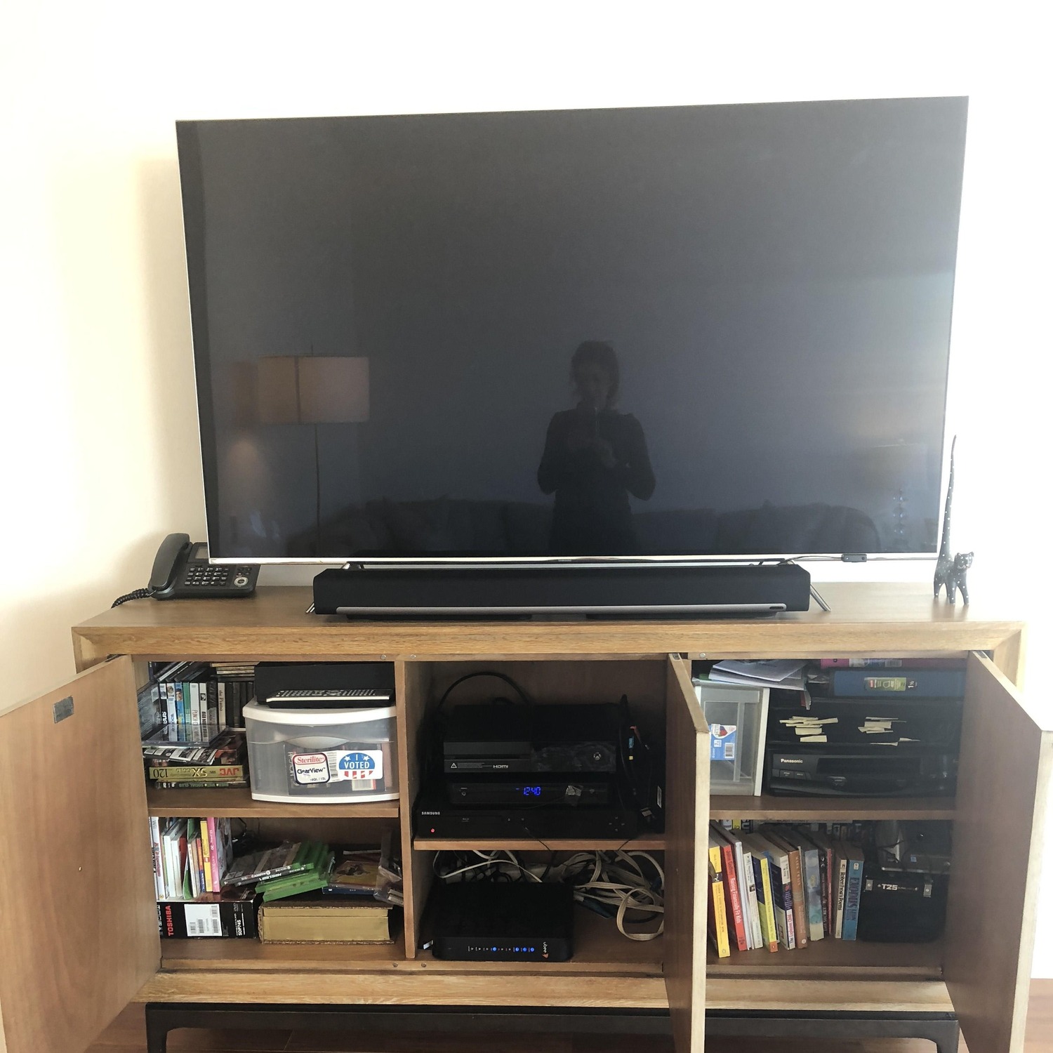 Dwell Studio Ivory Shagreen Media Storage Console - image-3
