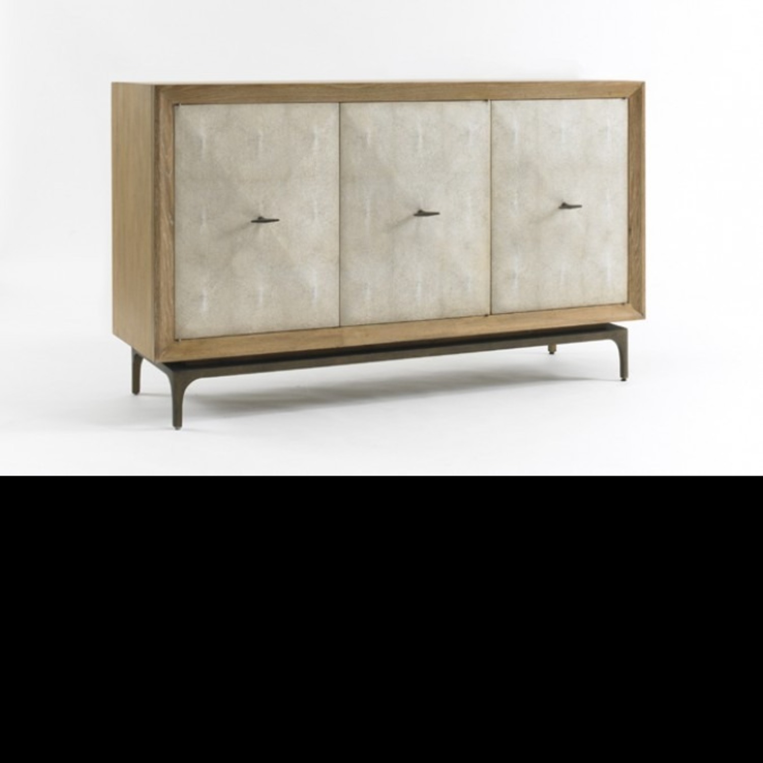 Dwell Studio Ivory Shagreen Media Storage Console - image-5