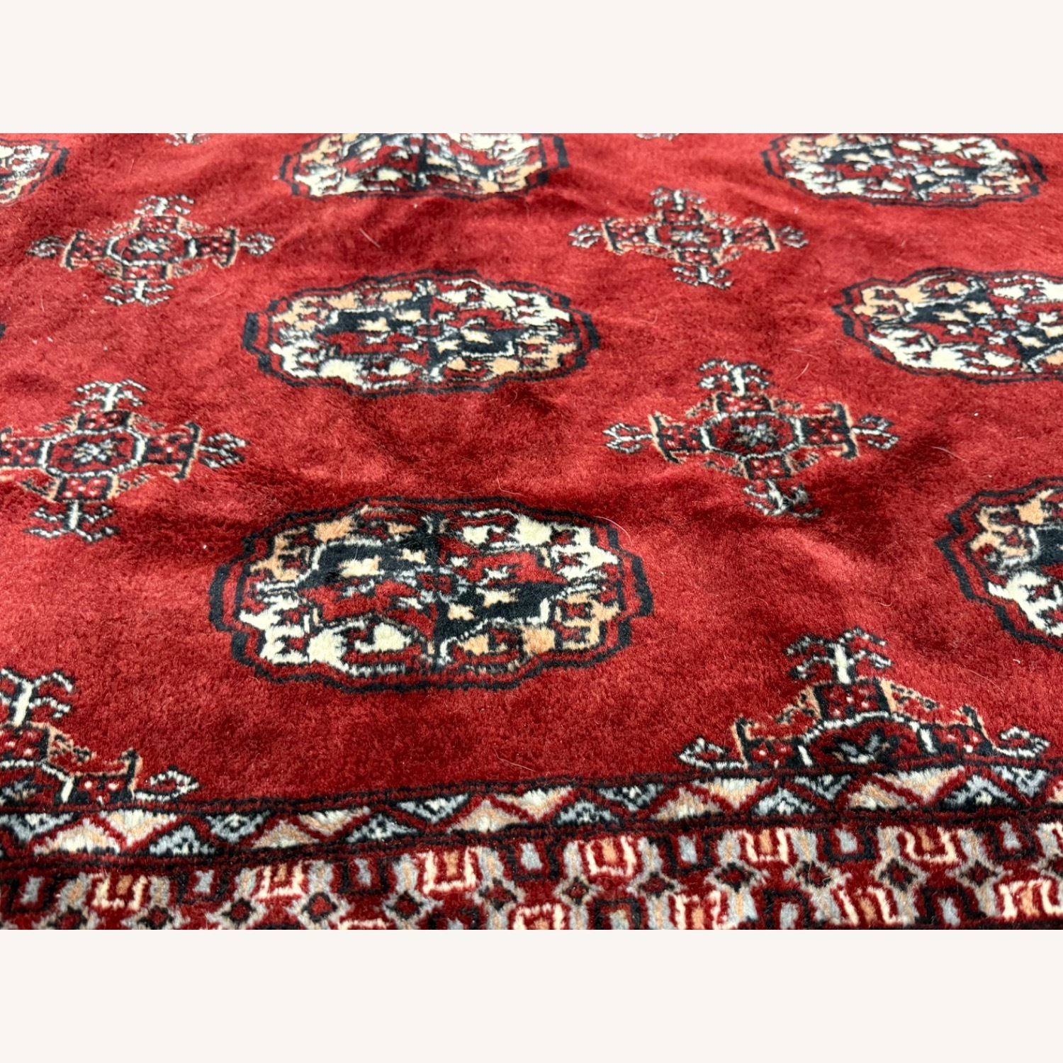 Pakistani Bukhara Handknotted 100% Wool Area Rug - image-14
