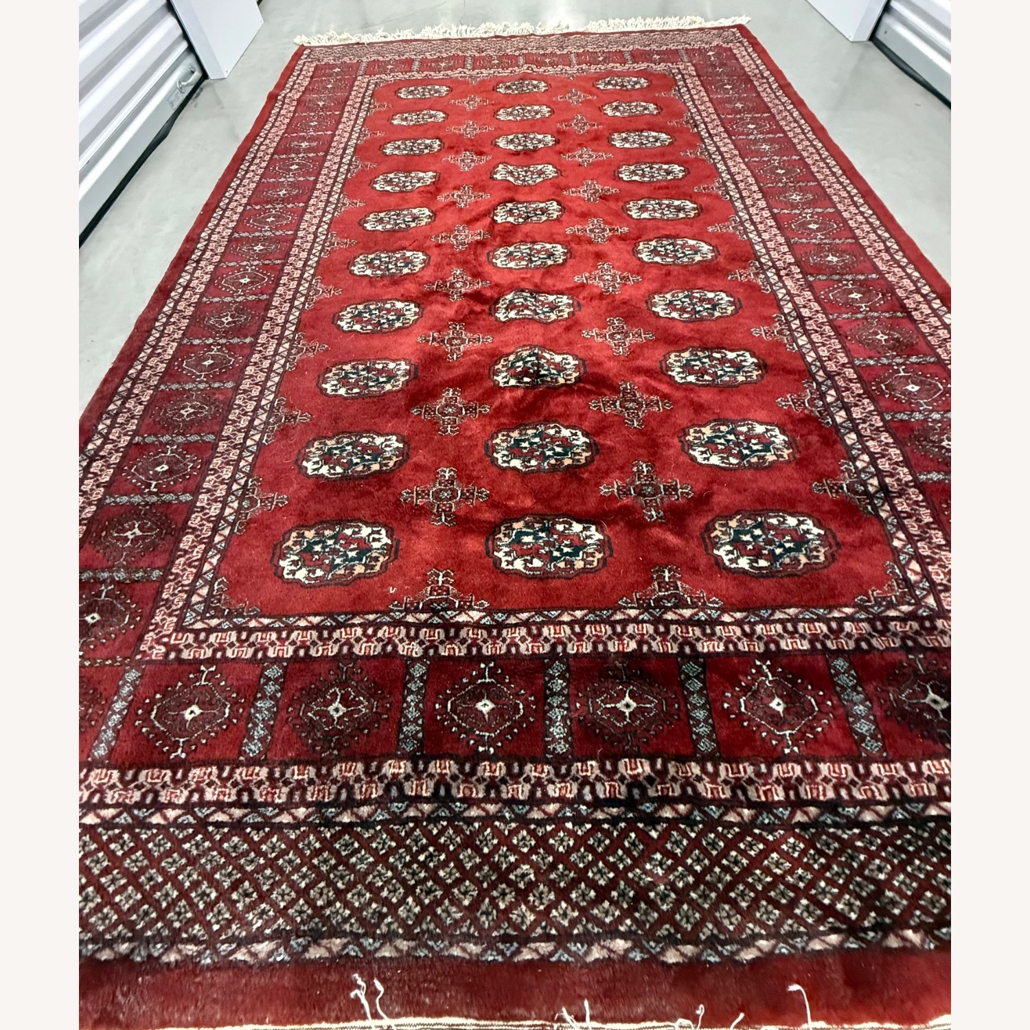 Pakistani Bukhara Handknotted 100% Wool Area Rug - image-7