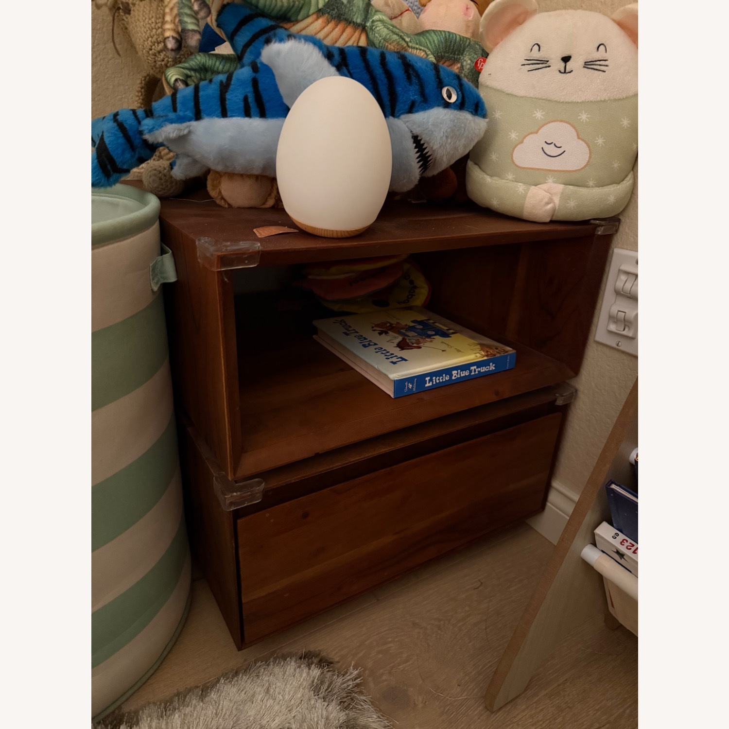 CB2 Dark Brown Wood Bed side Tables - image-4