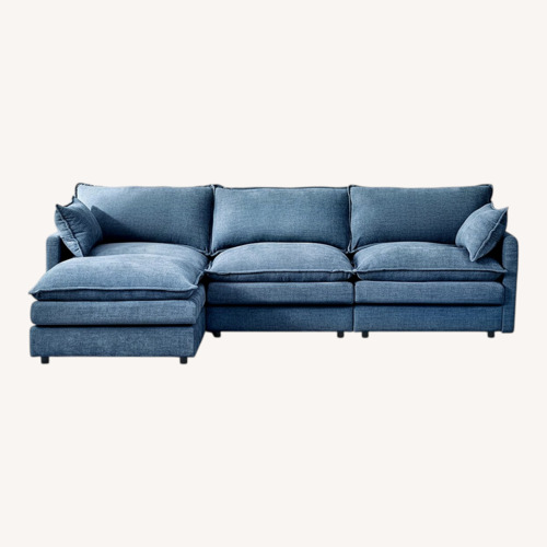 Used Wayfair Blue 3+ Piece Sectional for sale on AptDeco