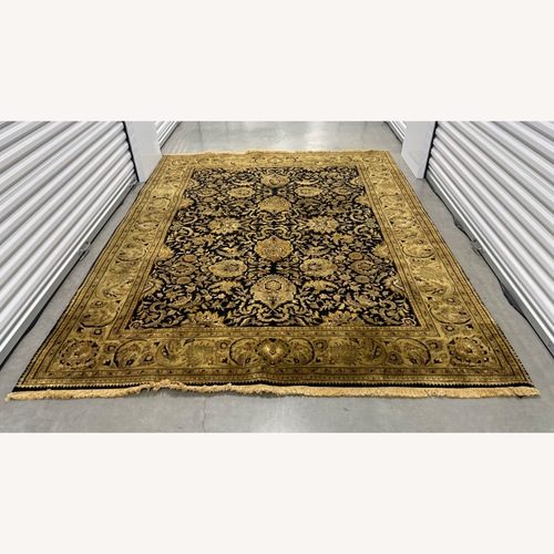Used Handwoven Indian Hereke Fine Wool Area Rug for sale on AptDeco