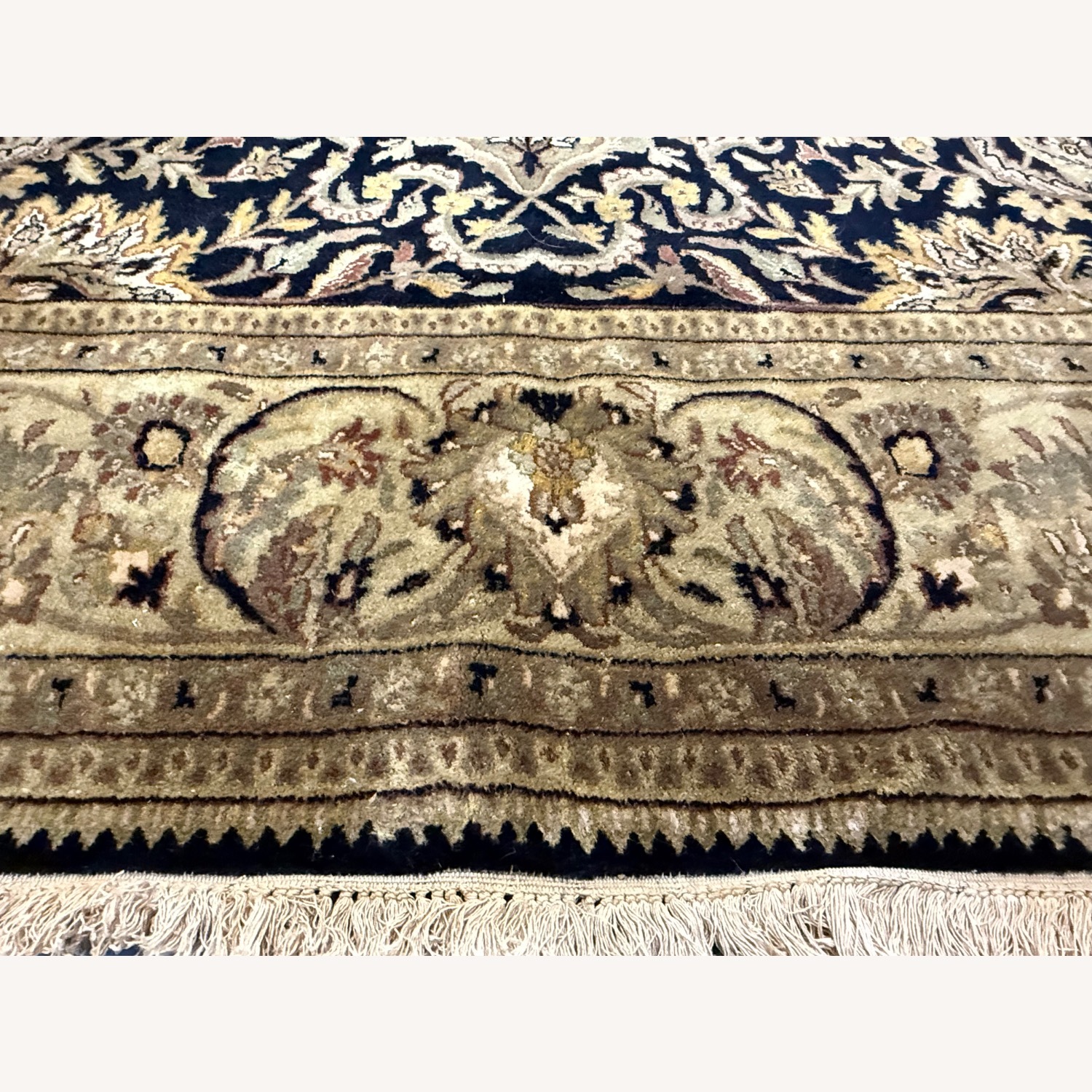 Handwoven Indian Hereke Fine Wool Area Rug - image-4