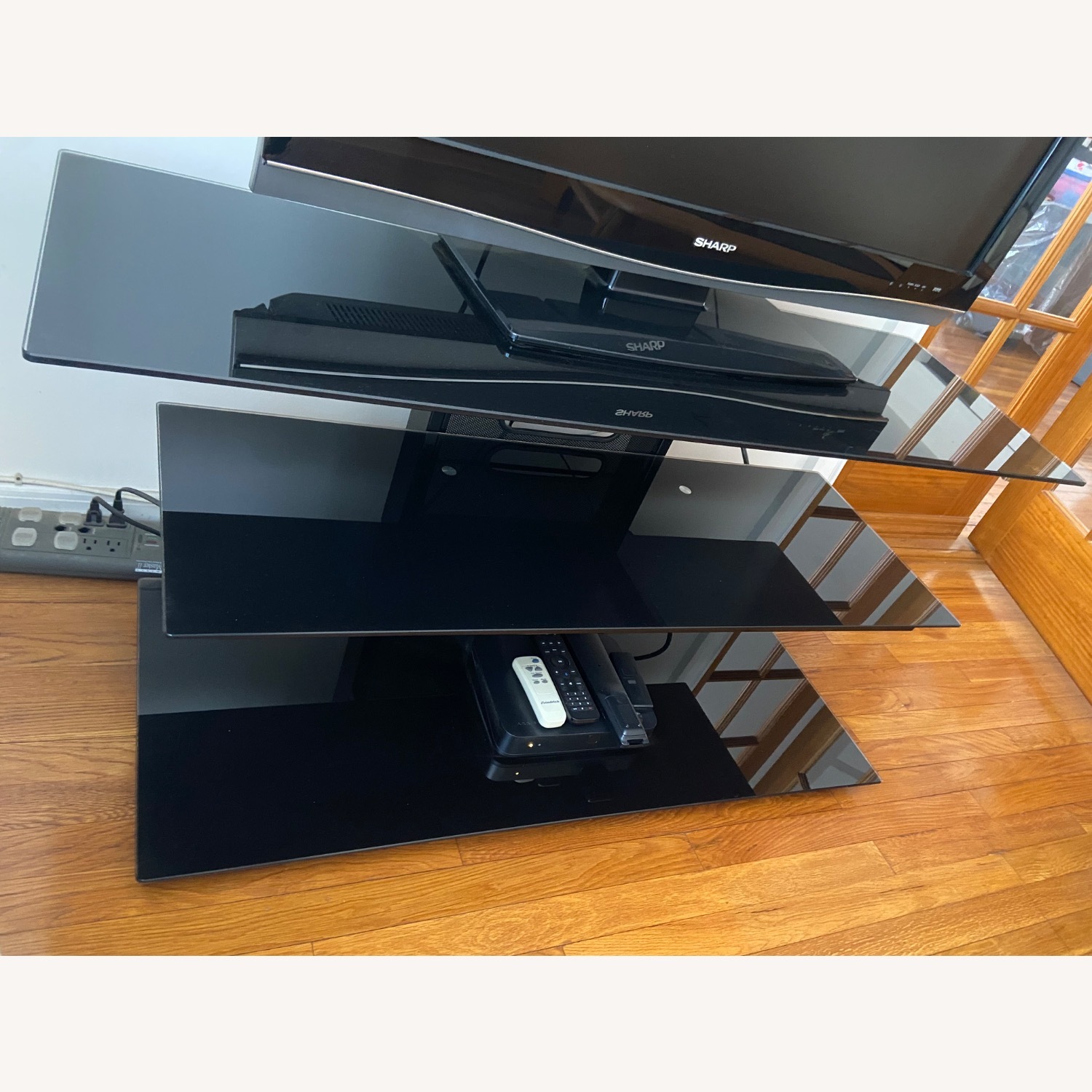 Black Glass Tv Stand - image-3