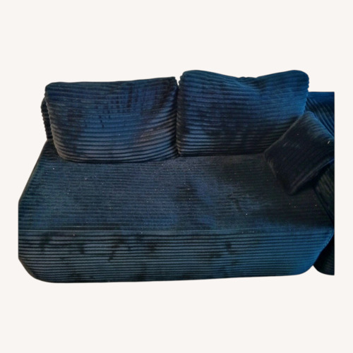 Used Black Microsuede 3+ Piece Sectional for sale on AptDeco