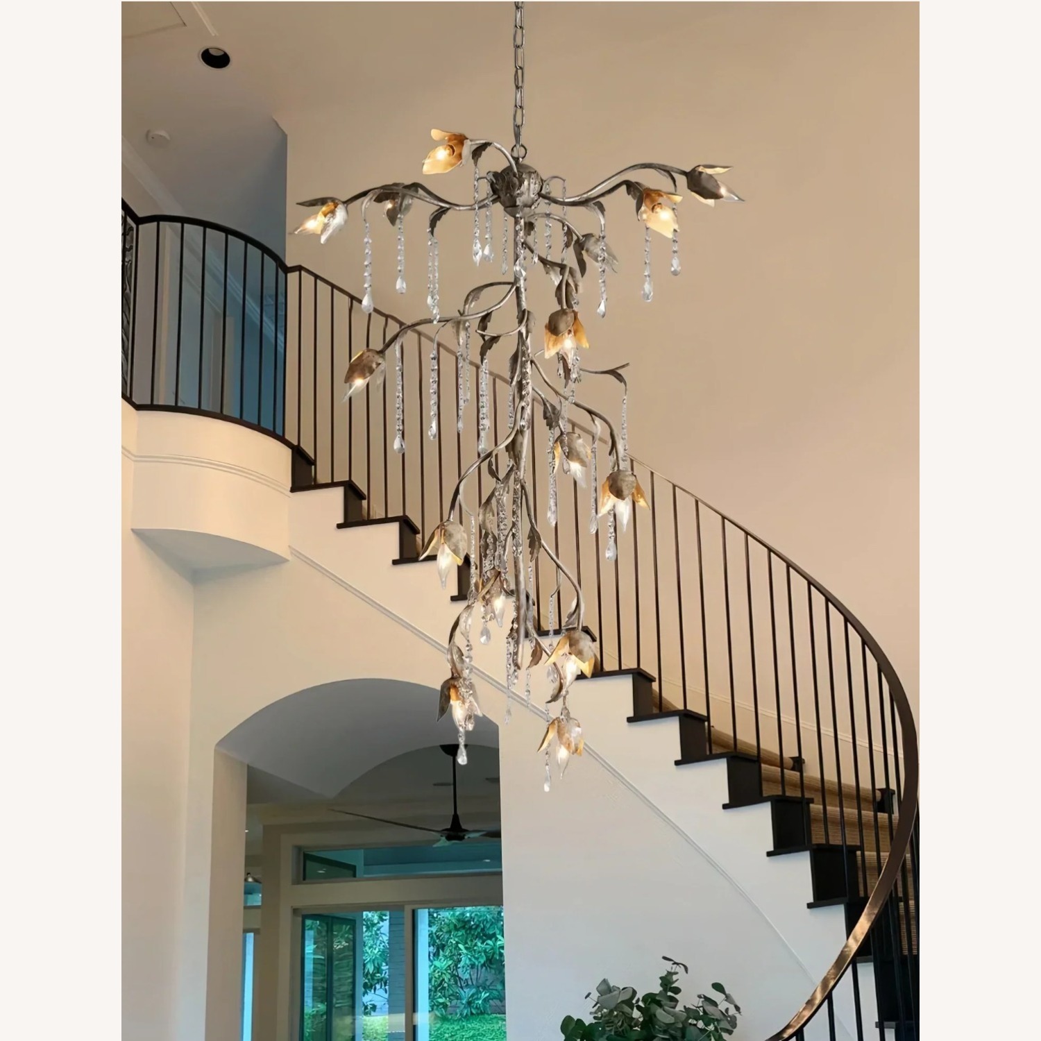 Silver Iron Ceiling Lamp - image-1