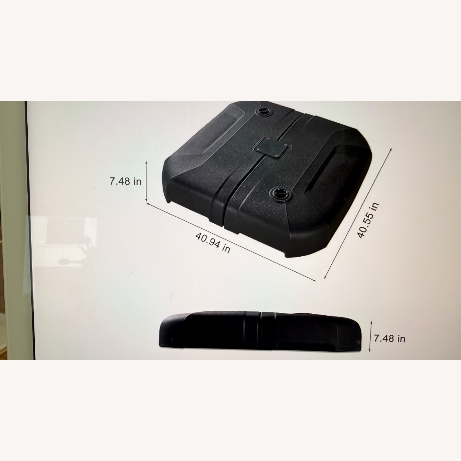 Purple Leaf White Fabric Umbrella and Base - image-4