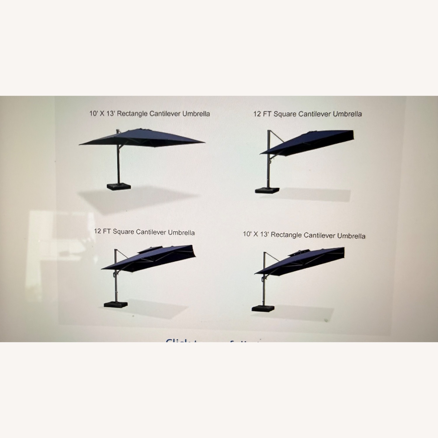 Purple Leaf White Fabric Umbrella and Base - image-2