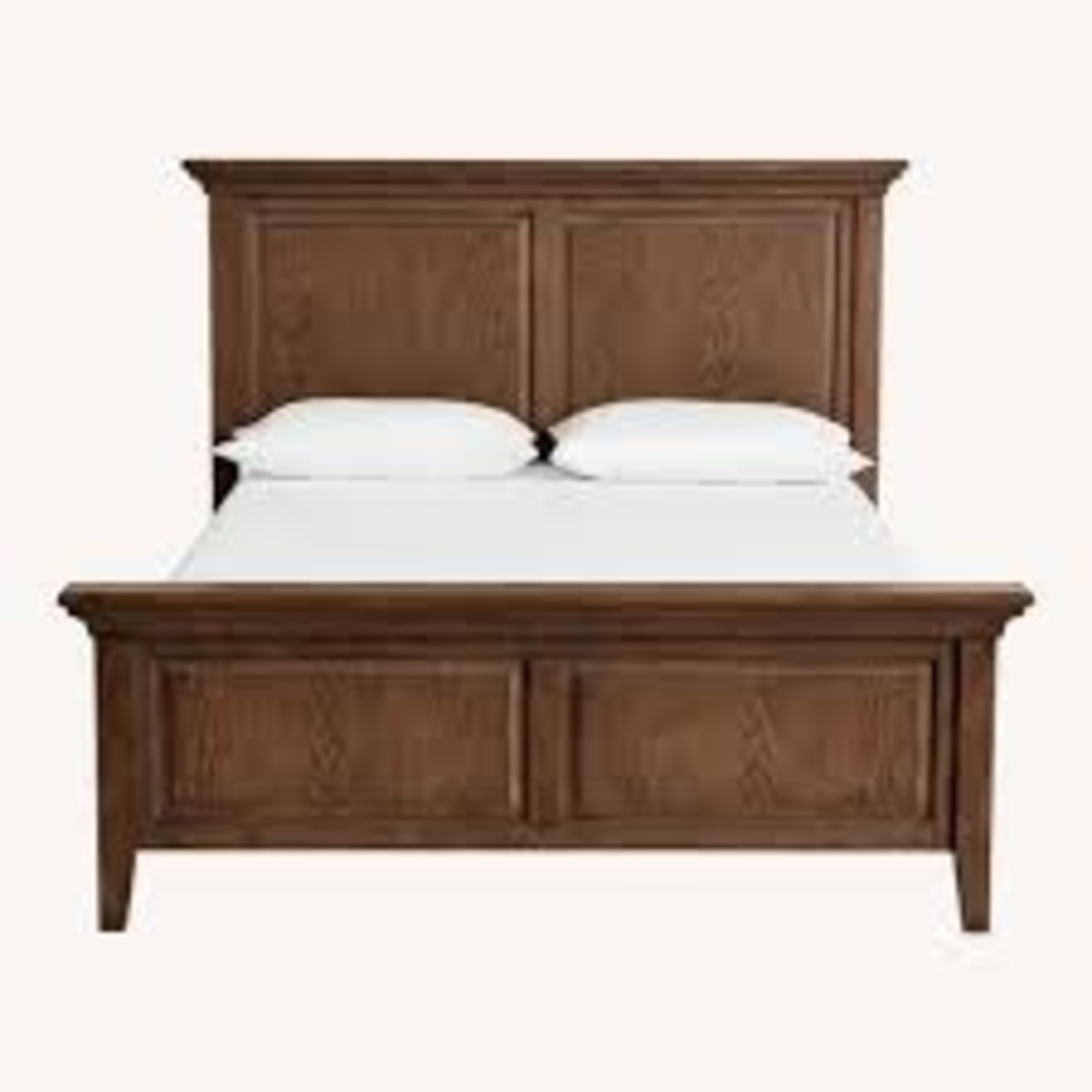 Pottery Barn Hudson Dark Brown Wood Queen Bed - image-5