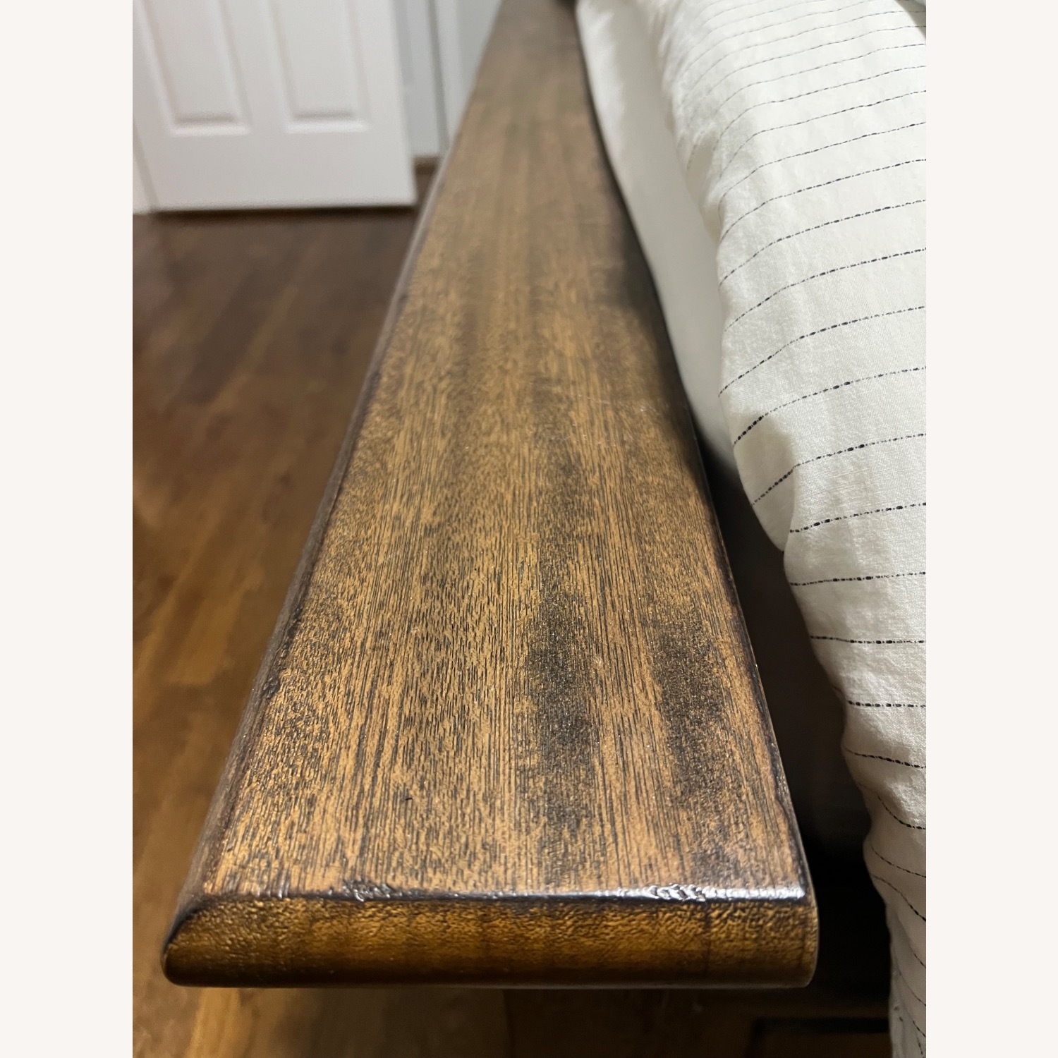 Pottery Barn Hudson Dark Brown Wood Queen Bed - image-2