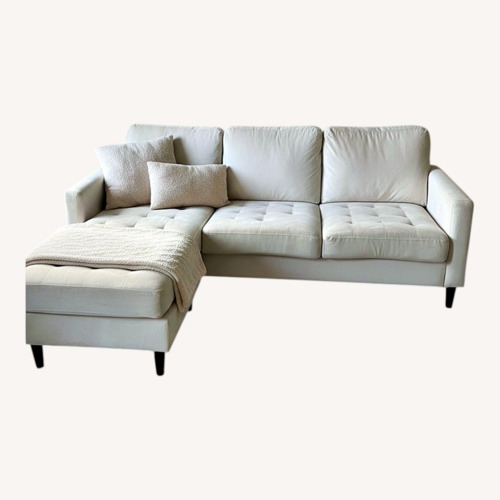 Used Raymour & Flanigan White-Cream Sofa for sale on AptDeco
