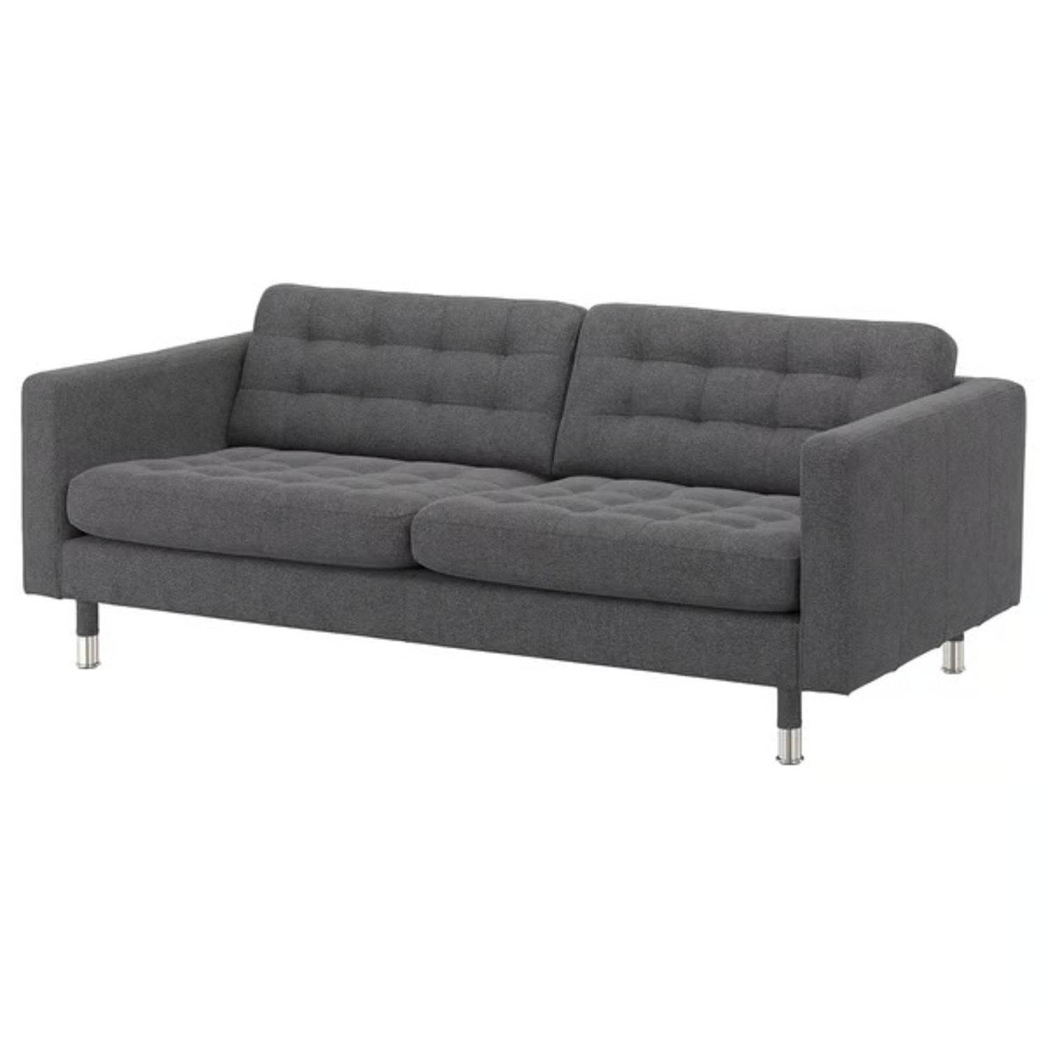 IKEA Morabo Dark Gray Faux Leather 2 Seater Sofa - image-5