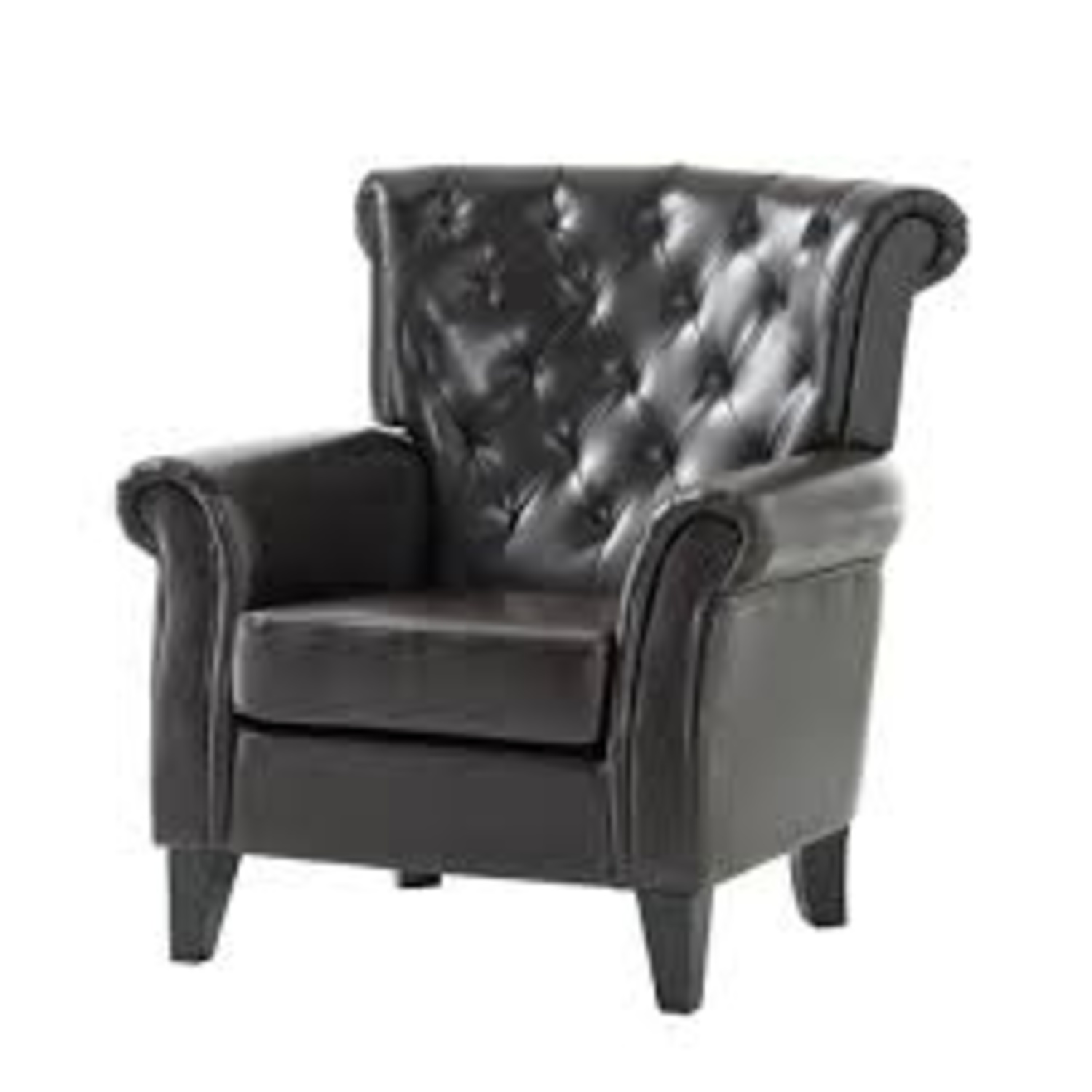Wayfair Tufted Faux Leather Club Chairs Pair - image-4