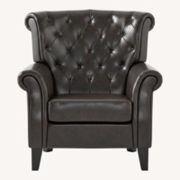 Wayfair Tufted Faux Leather Club Chairs Pair