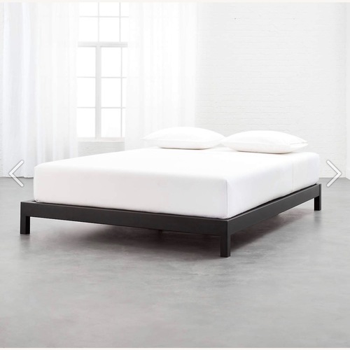 Used CB2 Black Metal Queen Bed for sale on AptDeco