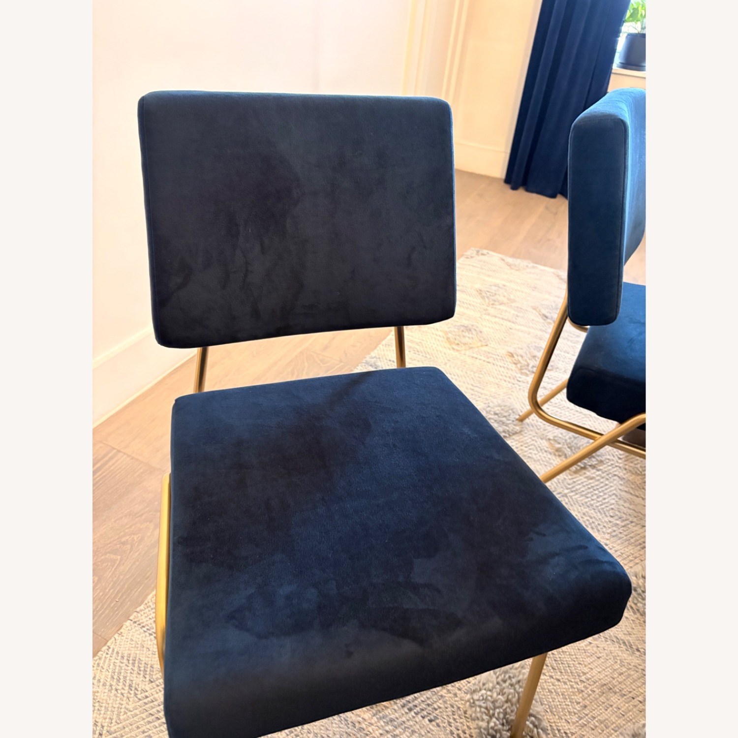 West Elm Wire Frame Ink Blue Dining Chair - image-4