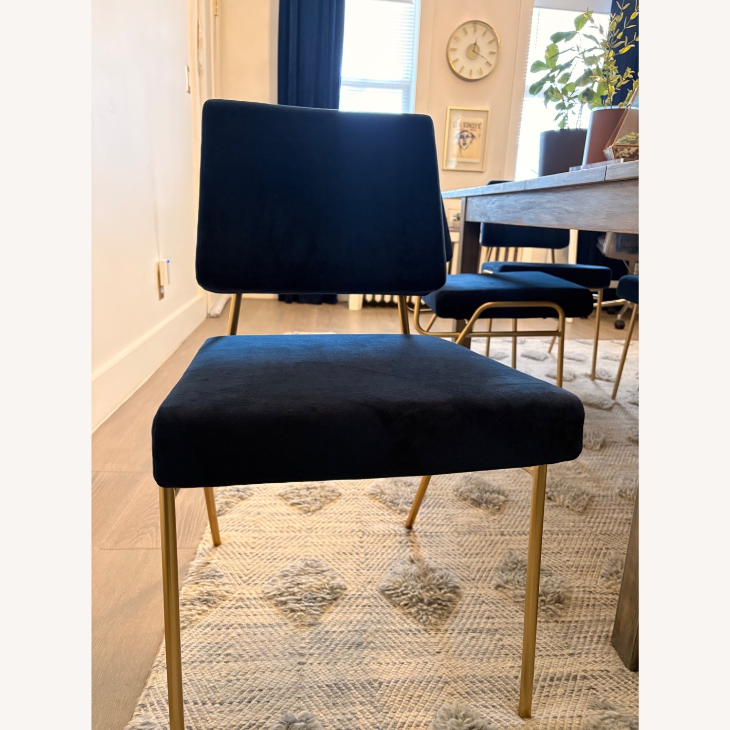 West Elm Wire Frame Ink Blue Dining Chair - image-6