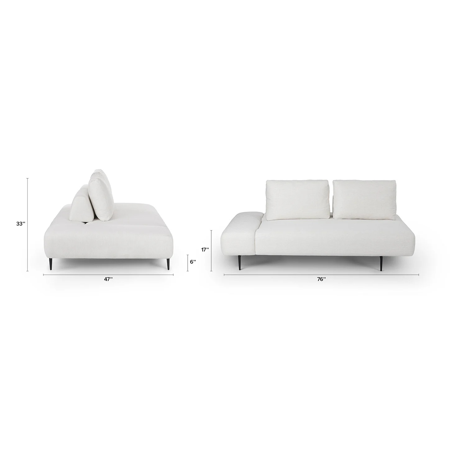 Article Light Gray 2 Piece Sectional - image-7
