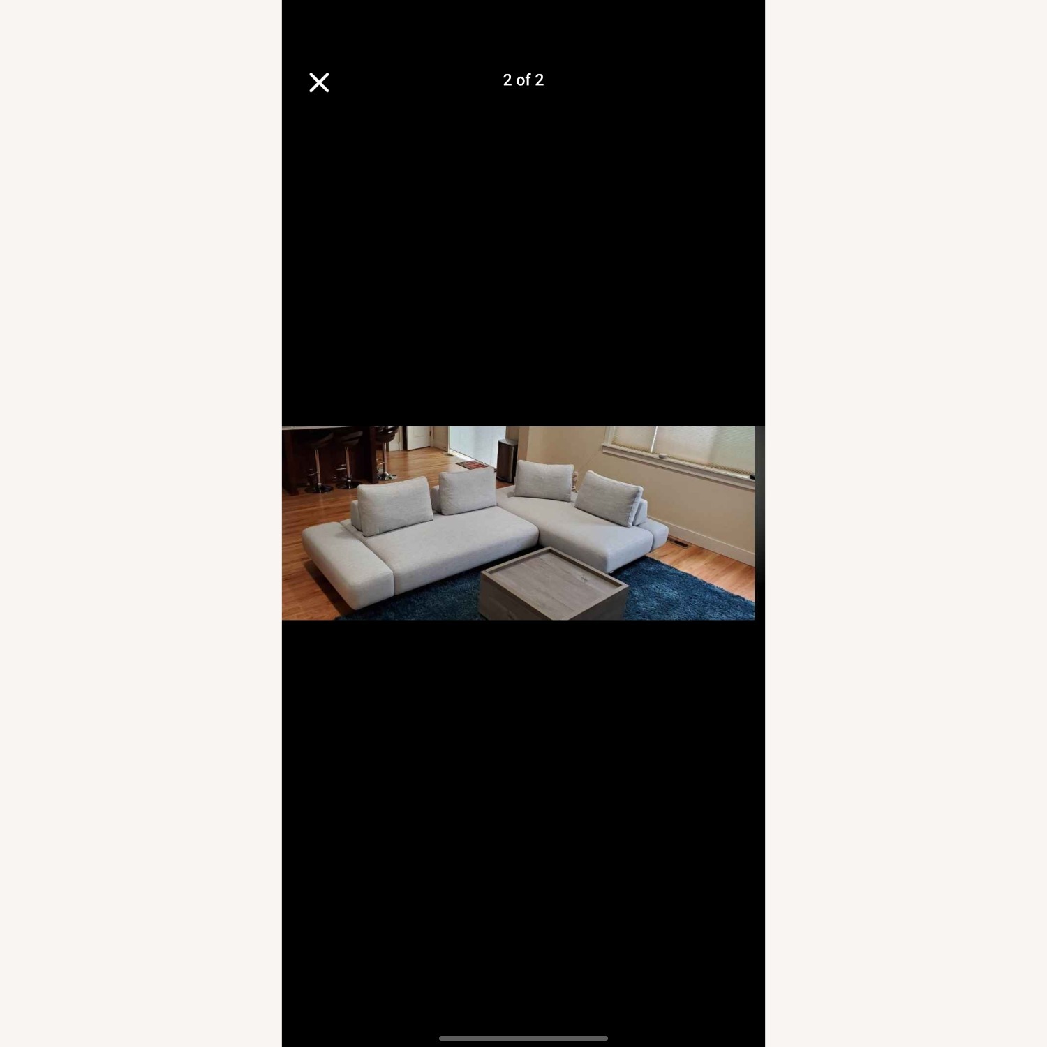 Article Light Gray 2 Piece Sectional - image-1