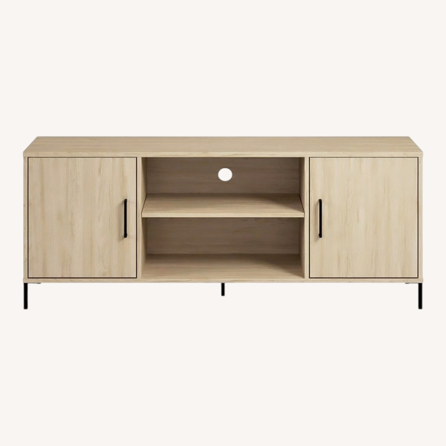 Wayfair Mid-Century TV Stand Light Oak Media Console - image-0