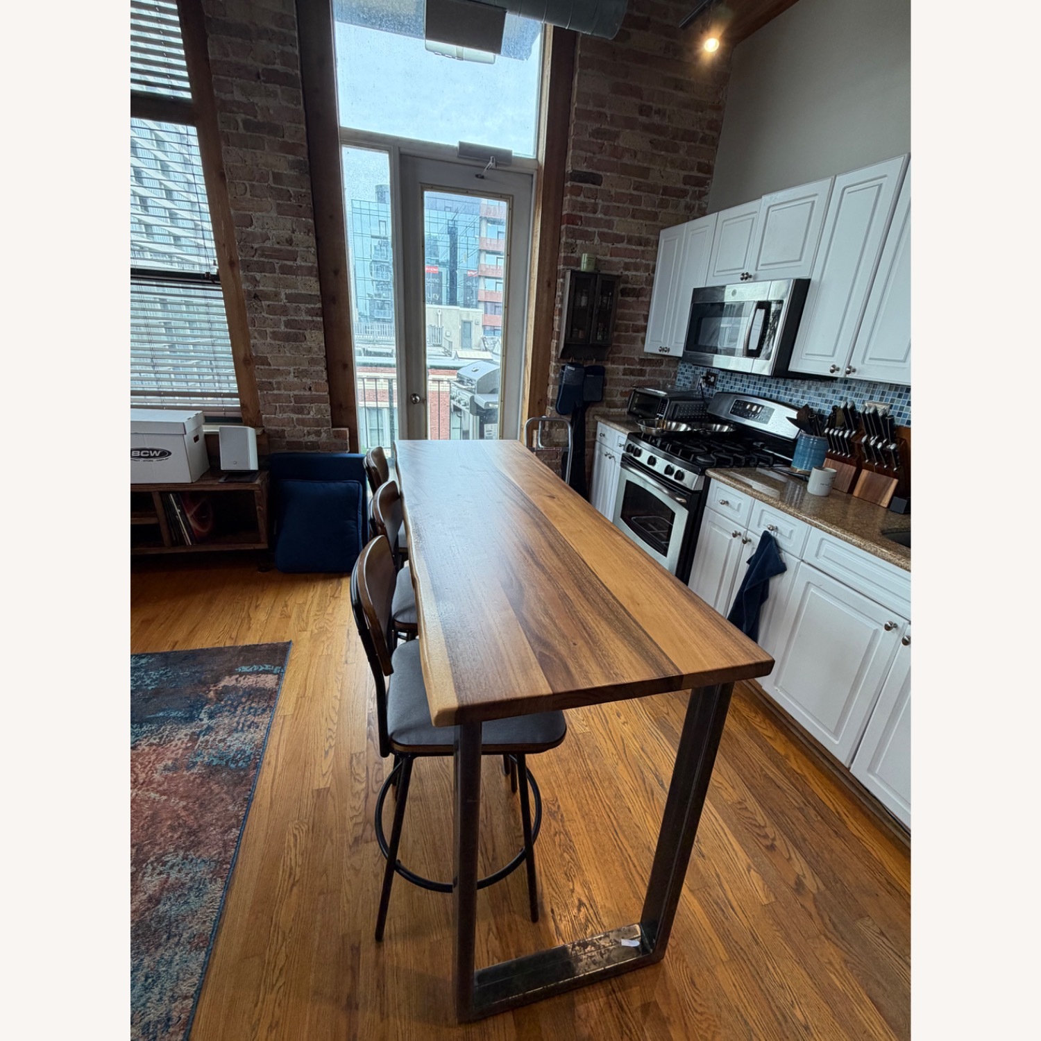 Handmade Walnut Counter Height Table - image-2