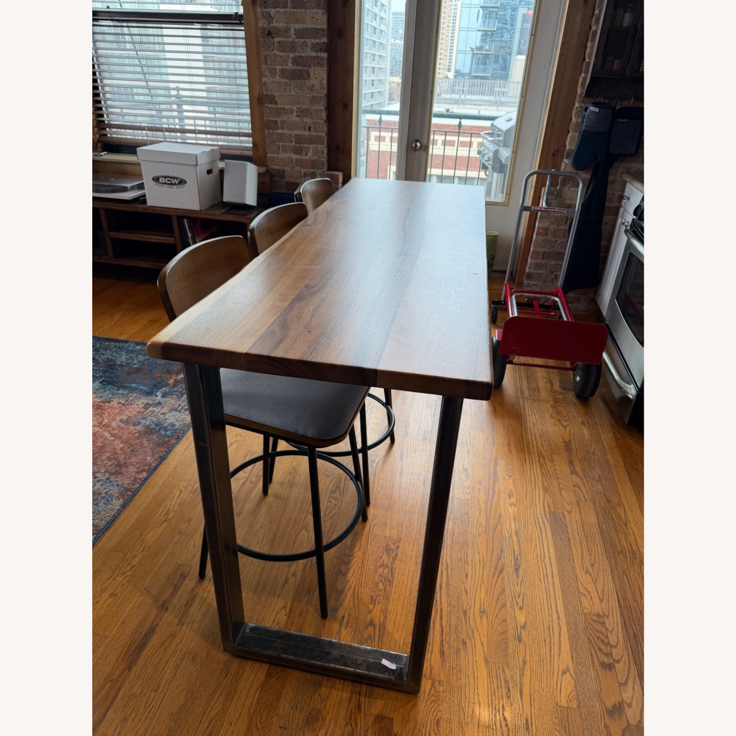 Handmade Walnut Counter Height Table - image-3