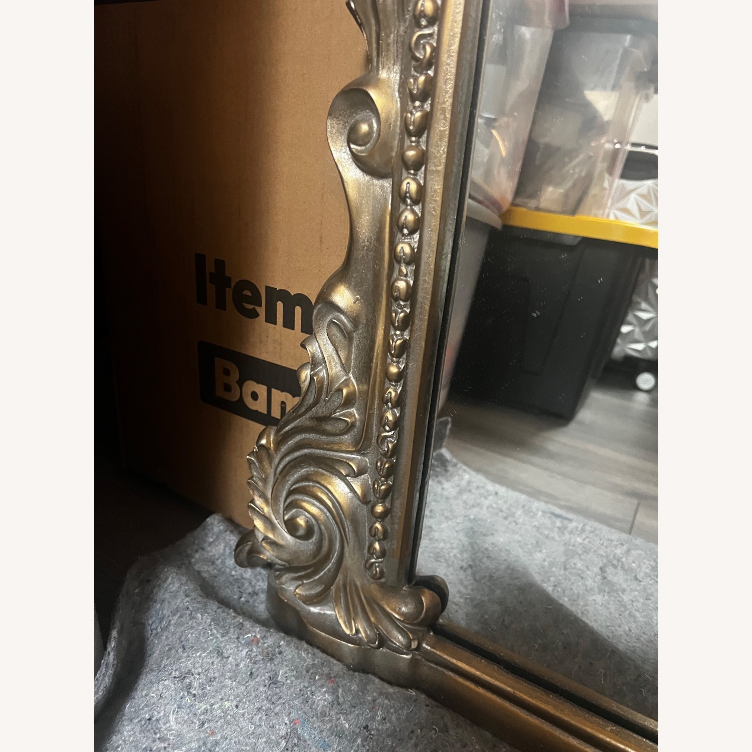 Anthropologie Primrose Gold Metal Floor Mirror - image-9